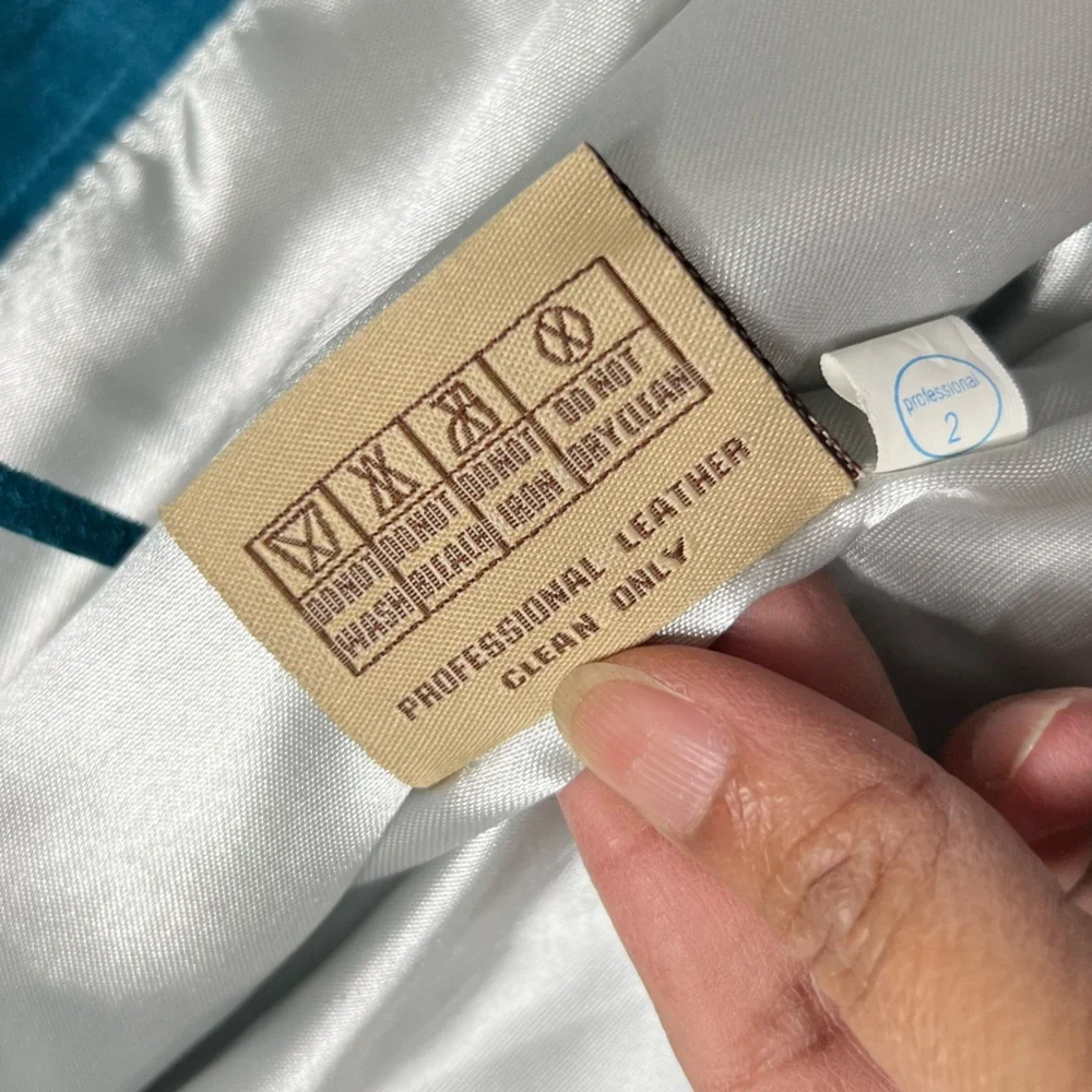 Vintage Saguro West Turquoise Teal Suede Western Jacket Size M - Picture 13 of 16